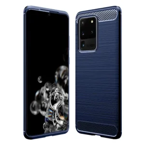 Techsuit - Carbon Silicone - Samsung Galaxy S20 Ultra 4G / S20 Ultra 5G - Blue