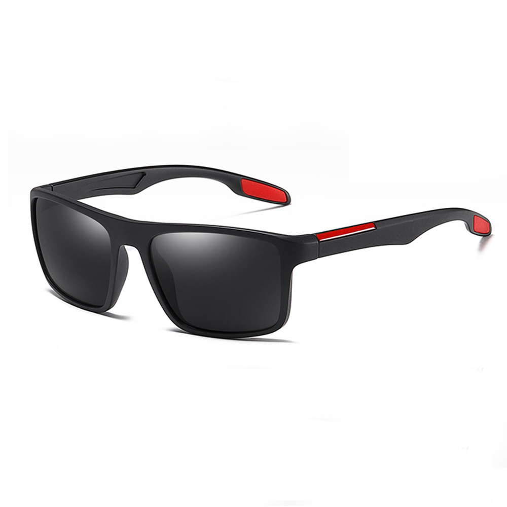 Techsuit - Sunglasses Polarised TR90 (MM101) - UV Protection - Matte Black / Red