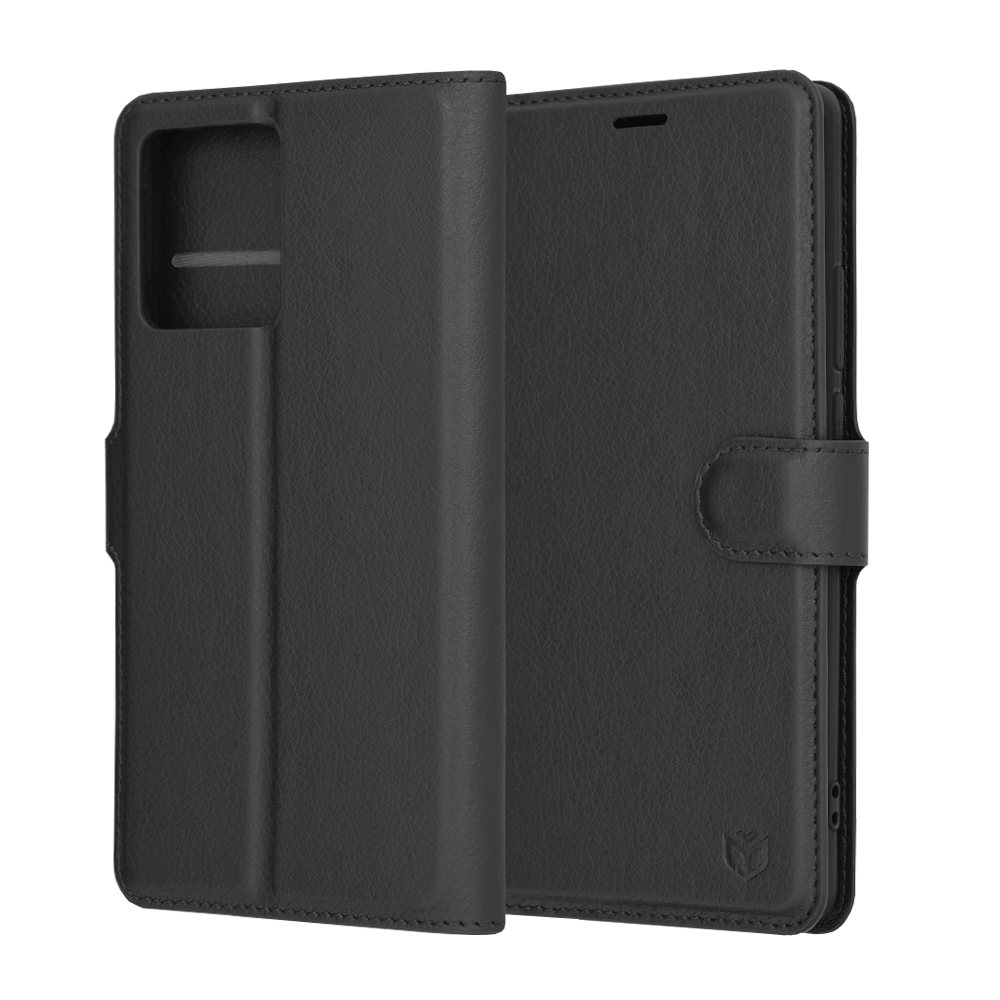 Techsuit - Leather Folio - Motorola Edge 40 / Edge (2023) - Black