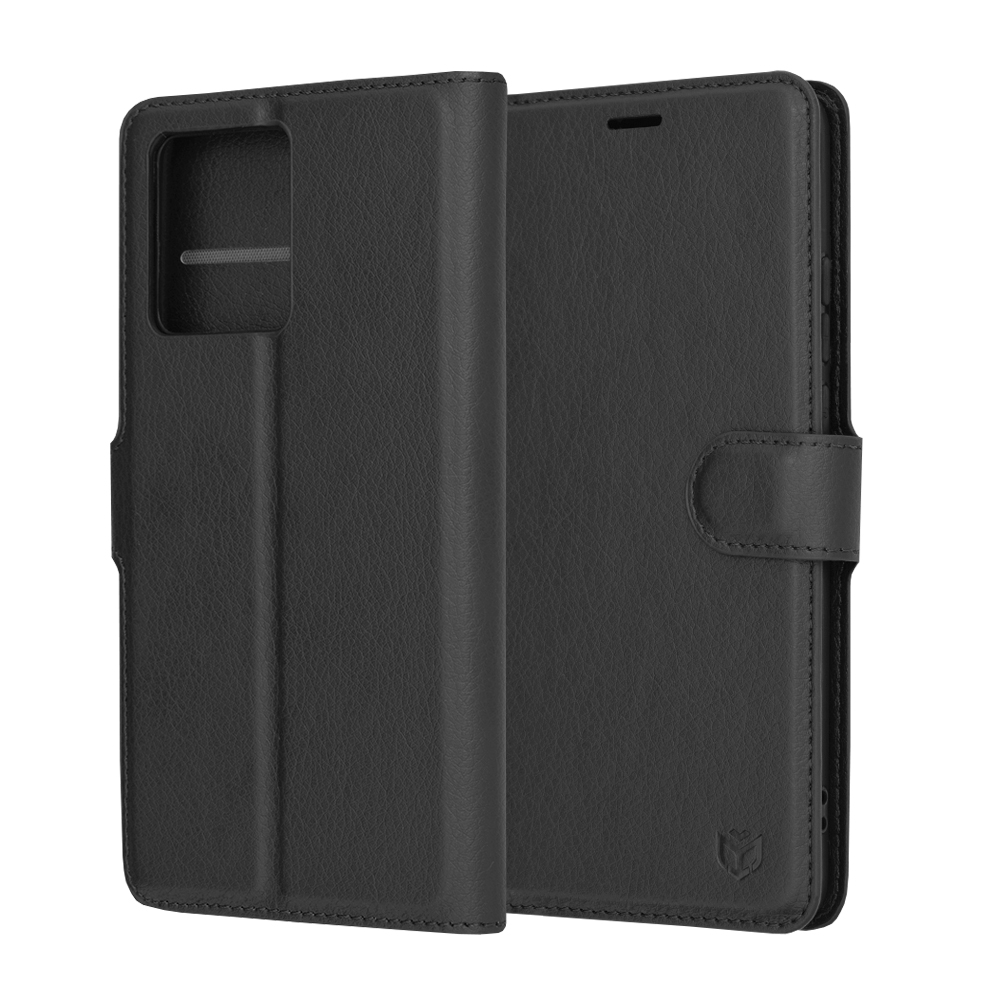 Techsuit - Leather Folio - Motorola Edge 40 Neo - Black