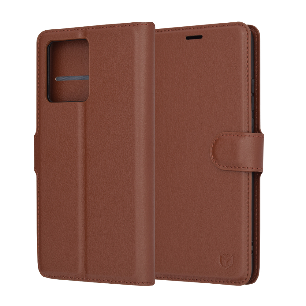 Techsuit - Leather Folio - Motorola Edge 40 Neo - Brown