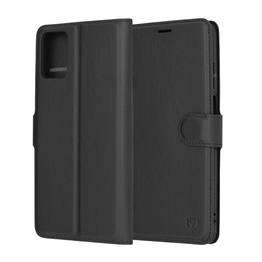 Techsuit - Leather Folio - Motorola Moto E22 / Moto E22i - Black