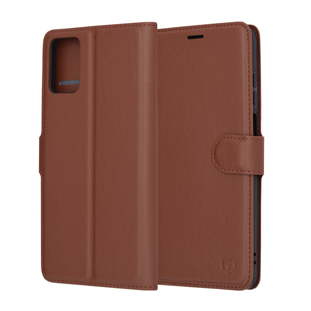 Techsuit - Leather Folio - Motorola Moto E22 / Moto E22i - Brown