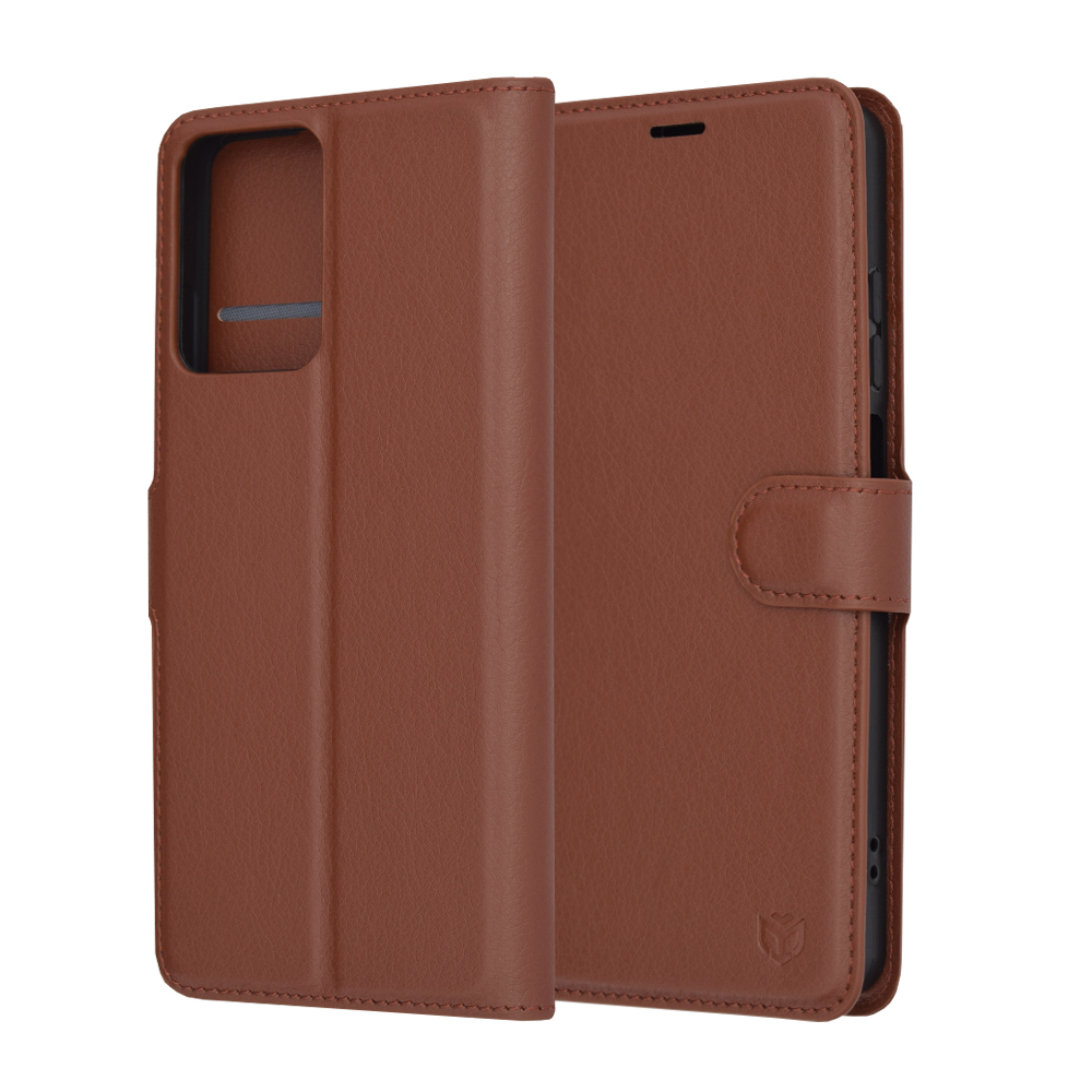 Techsuit - Leather Folio - Motorola Moto G04 / Moto G04s / Moto G24 / Moto E14 - Brown