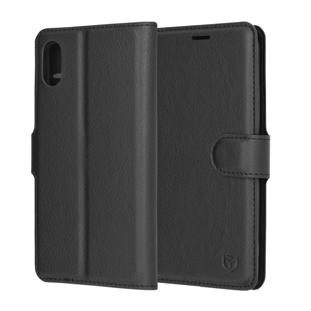 Techsuit - Leather Folio - iPhone X / iPhone XS - Black