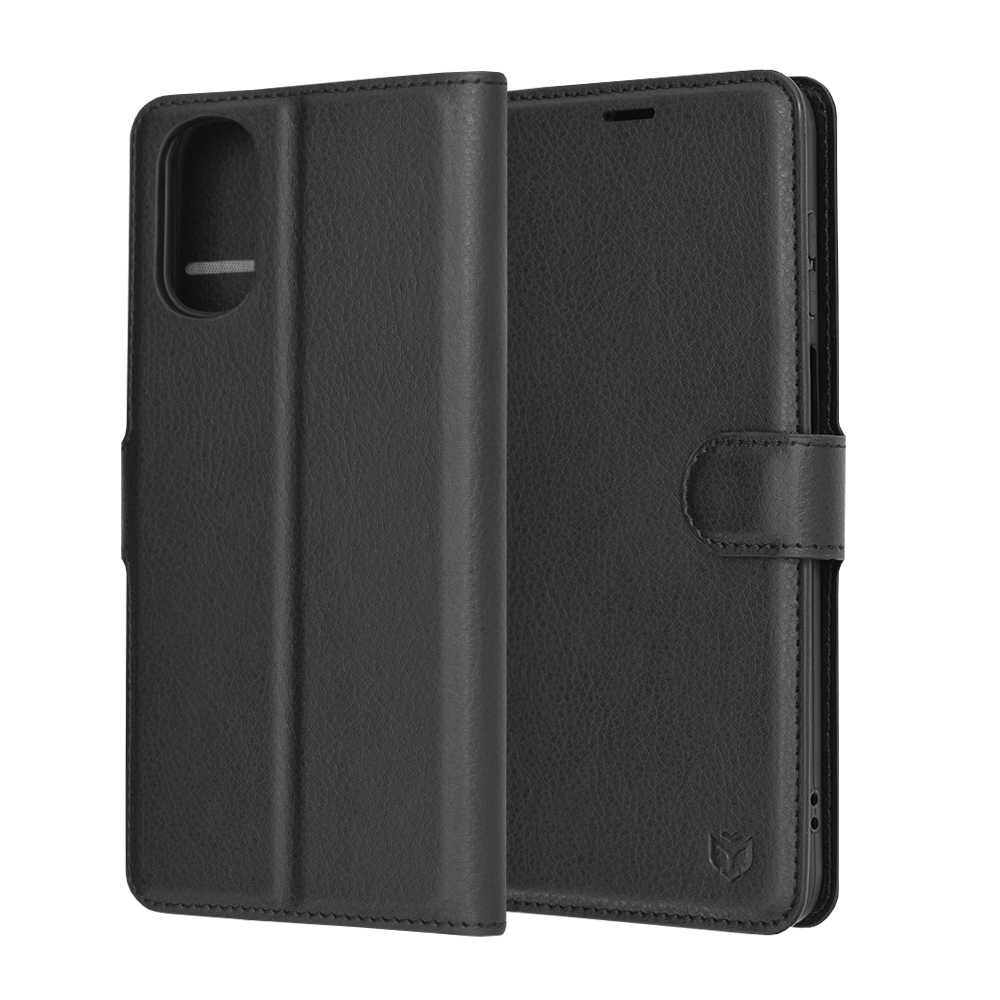 Techsuit - Leather Folio - Motorola Moto E22s - Black