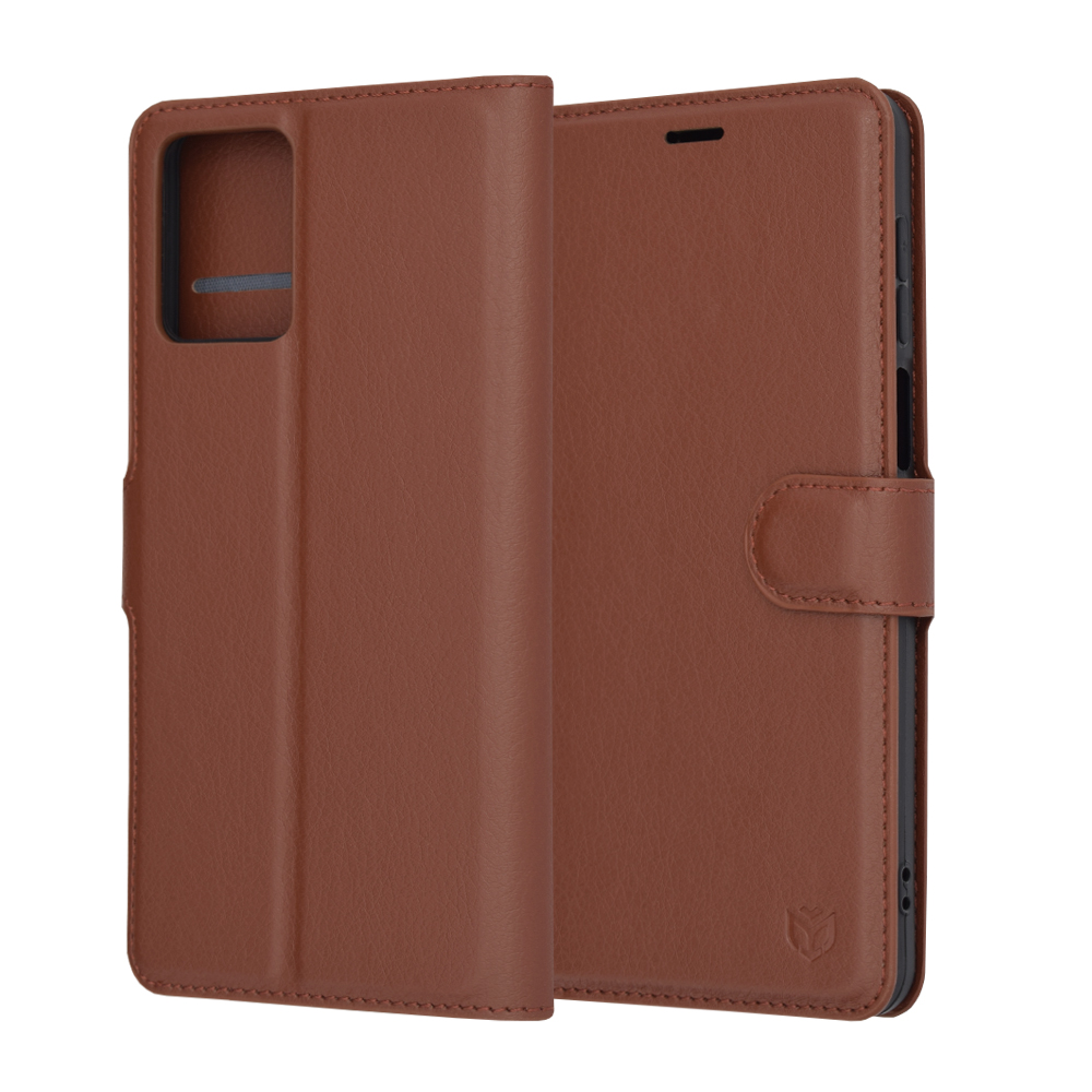 Techsuit - Leather Folio - Motorola Moto G54 - Brown