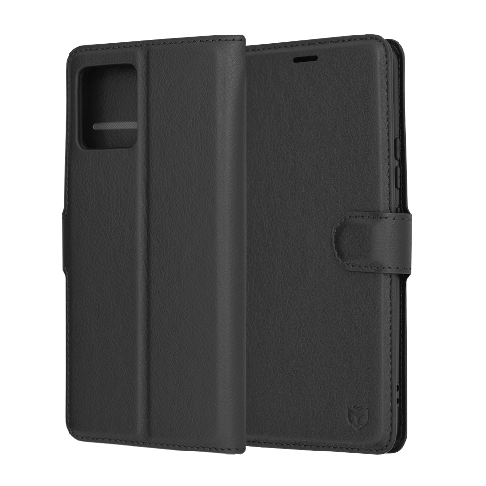 Techsuit - Leather Folio - Motorola Moto G72 - Black