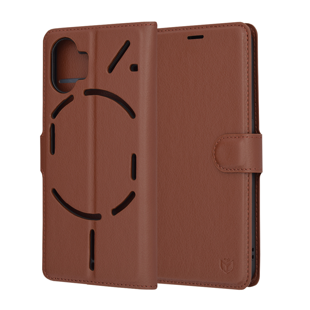 Techsuit - Leather Folio - Nothing Phone (2) - Brown