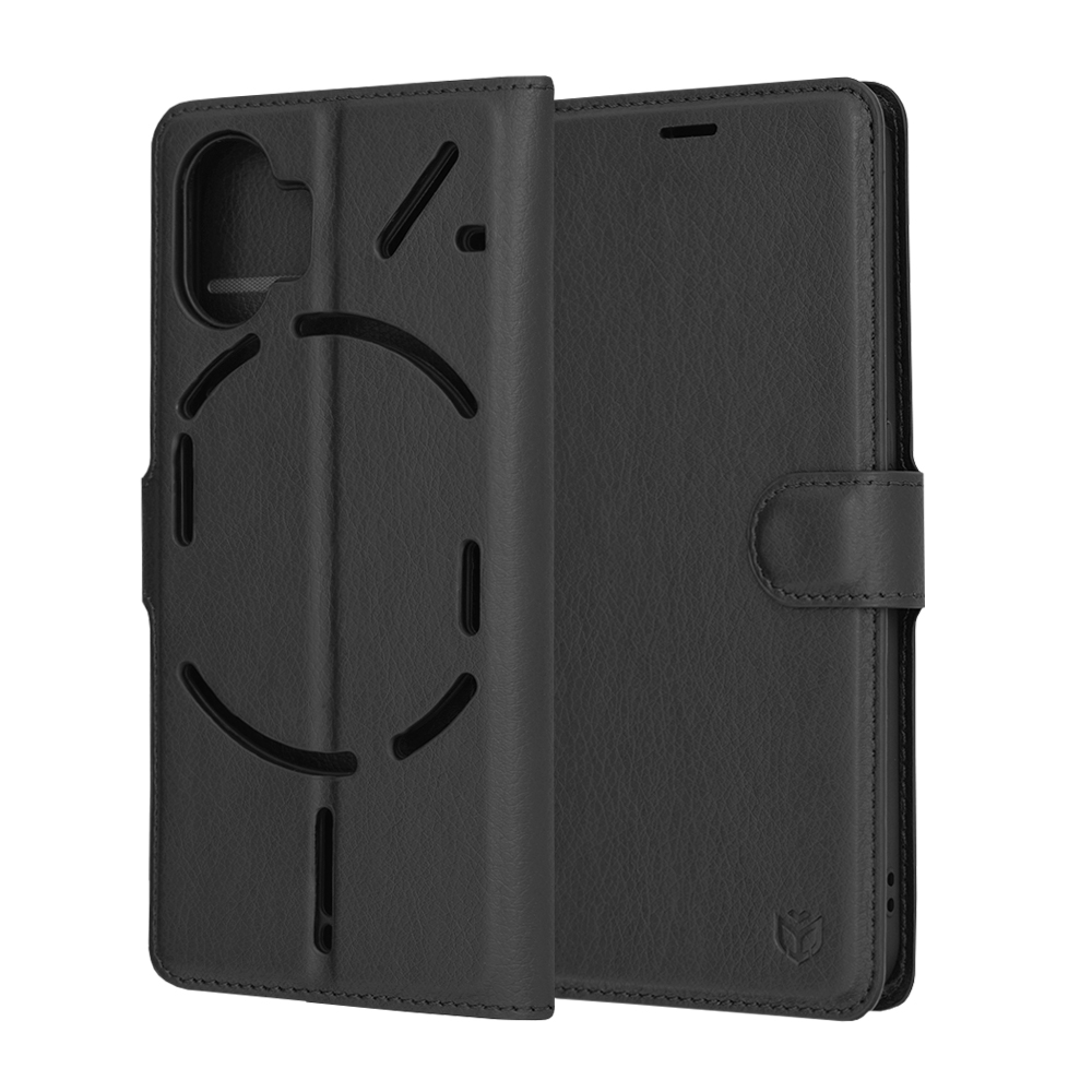 Techsuit - Leather Folio - Nothing Phone (2) - Black