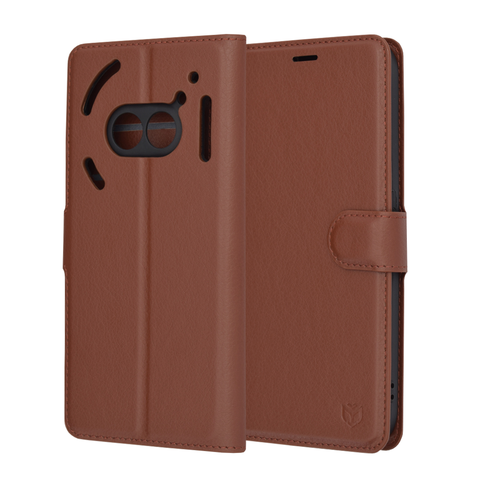 Techsuit - Leather Folio - Nothing Phone (2a) / (2a) Plus - Brown