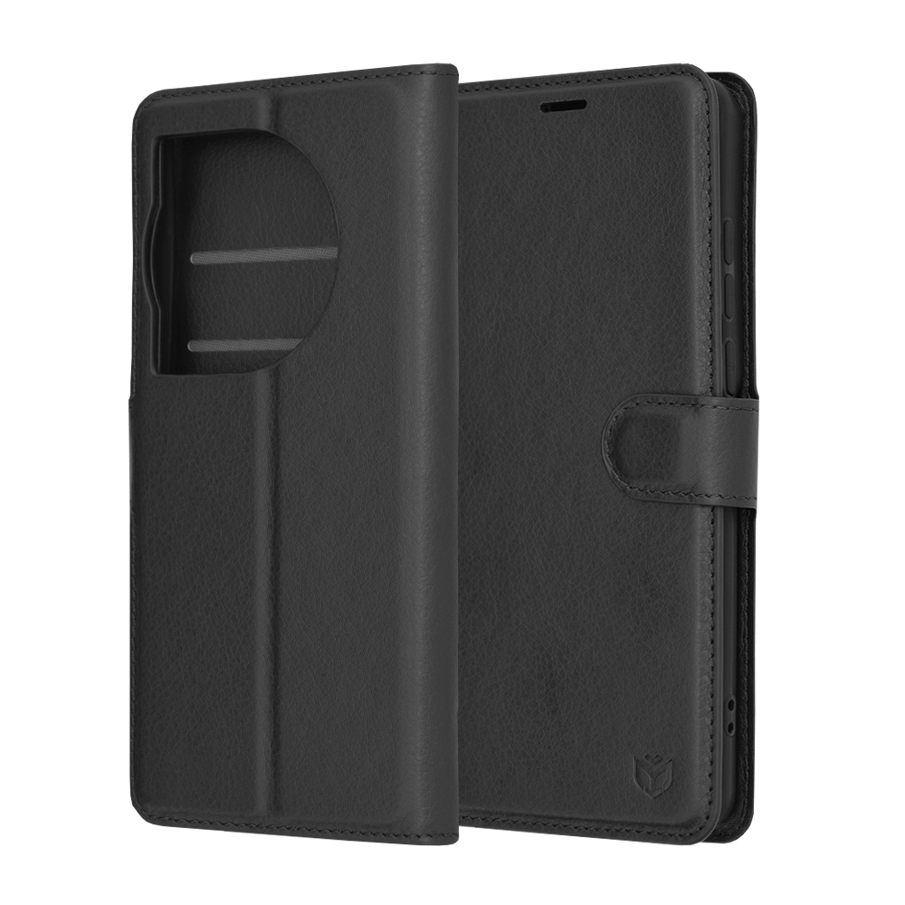 Techsuit - Leather Folio - OnePlus 12 - Black