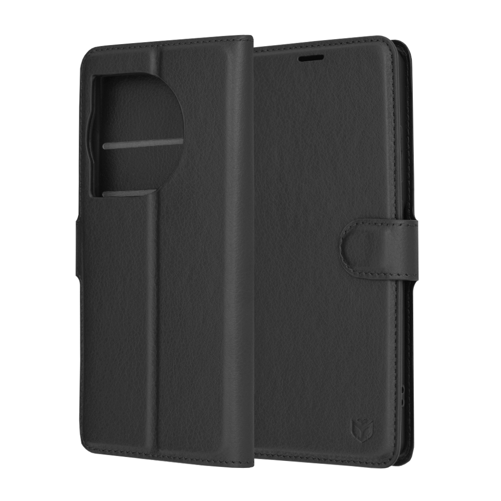 Techsuit - Leather Folio - OnePlus 12R - Black