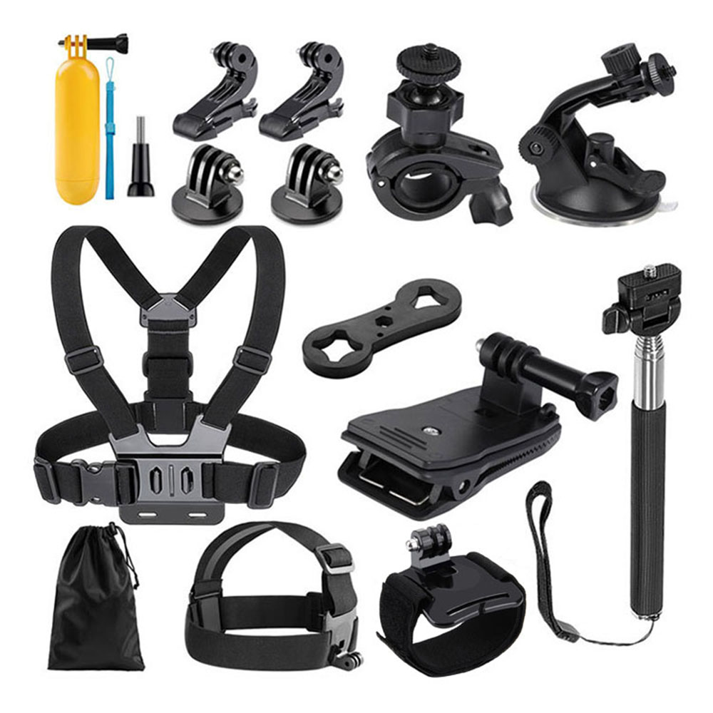 Techsuit - Accessory Kit Bundle 14in1 (CAL29) - for GoPro Action Camera - Black (bulk)