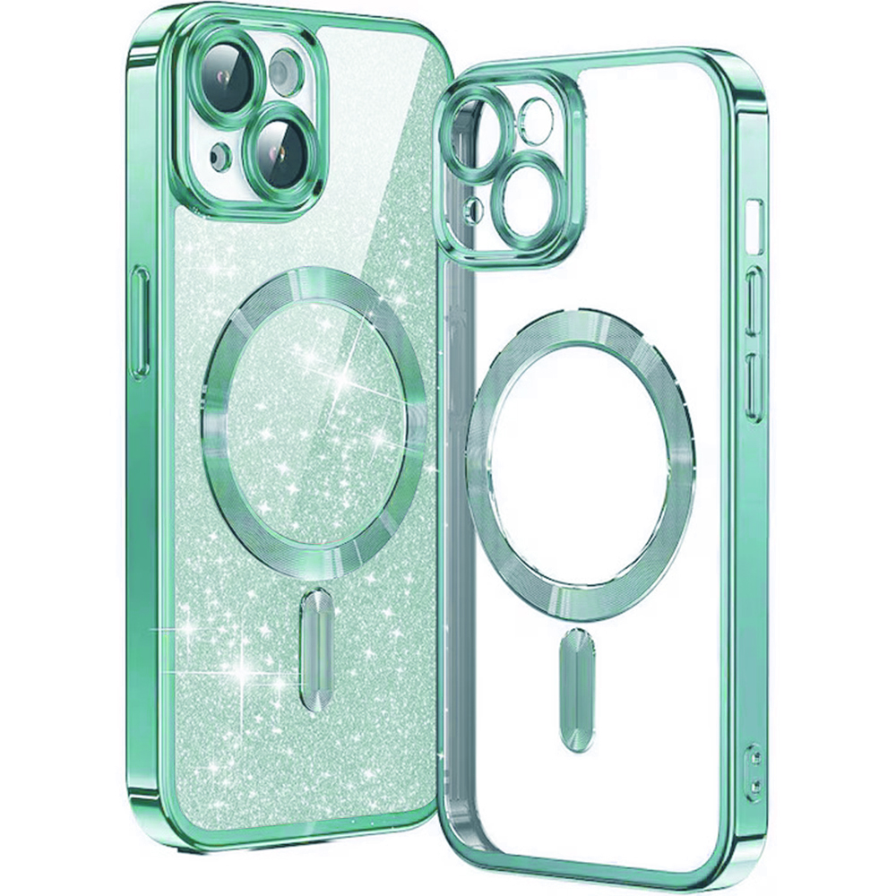 Techsuit - Luxury Glitter MagSafe - iPhone 15 Plus - Light Green