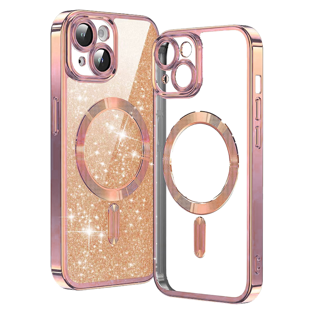 Techsuit - Luxury Glitter MagSafe - iPhone 13 - Rose Gold