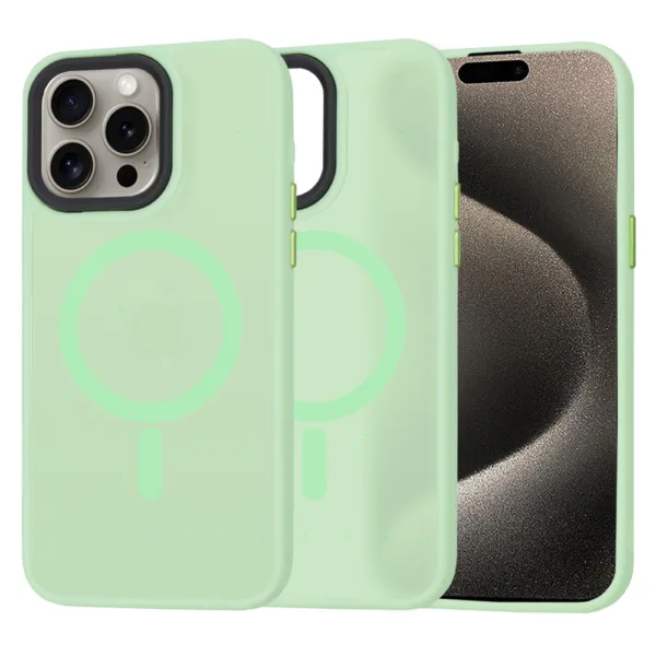 Techsuit - HaloFrost MagSafe Series - iPhone 15 Pro Max - Light Green