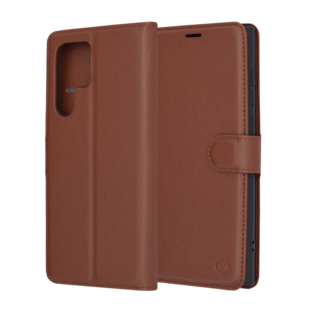 Techsuit - Leather Folio - Samsung Galaxy S22 Ultra 5G - Brown