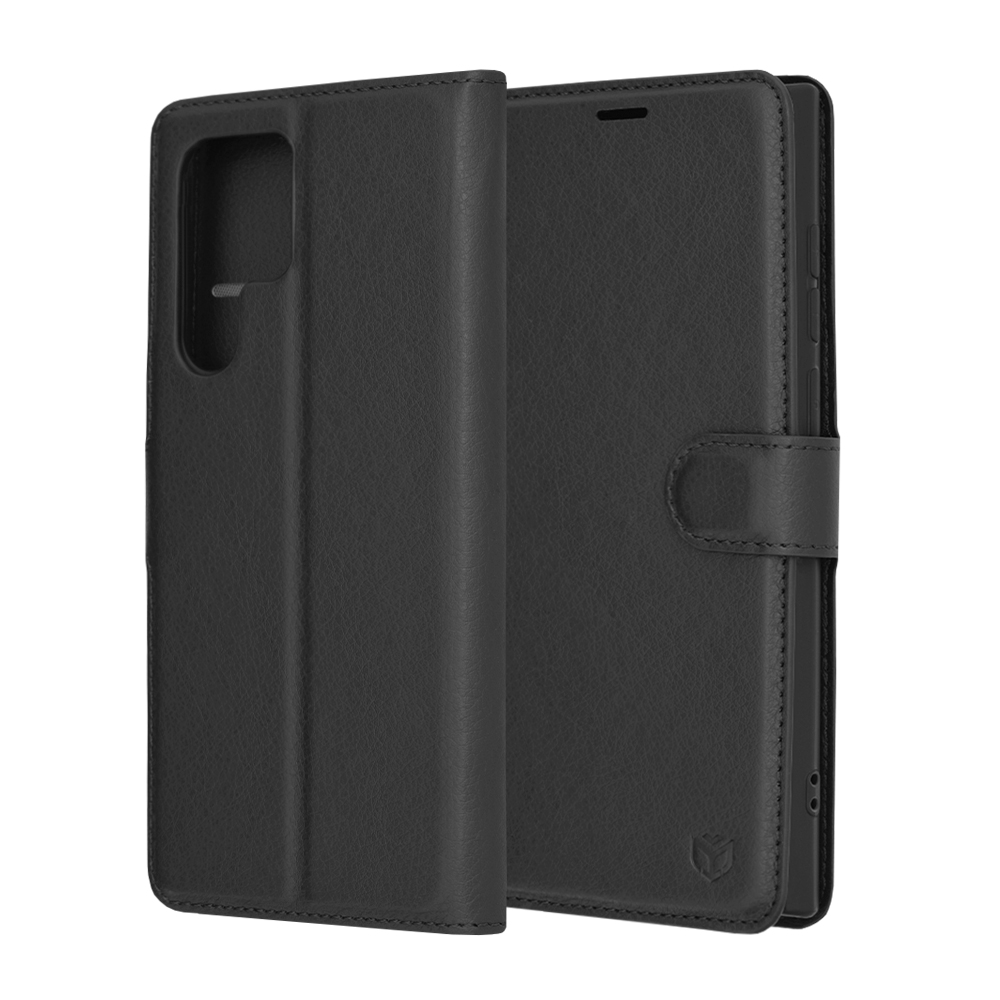 Techsuit - Leather Folio - Samsung Galaxy S22 Ultra 5G - Black