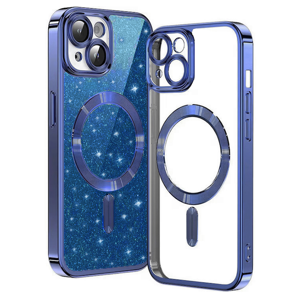 Techsuit - Luxury Glitter MagSafe - iPhone 15 Plus - Deep Blue