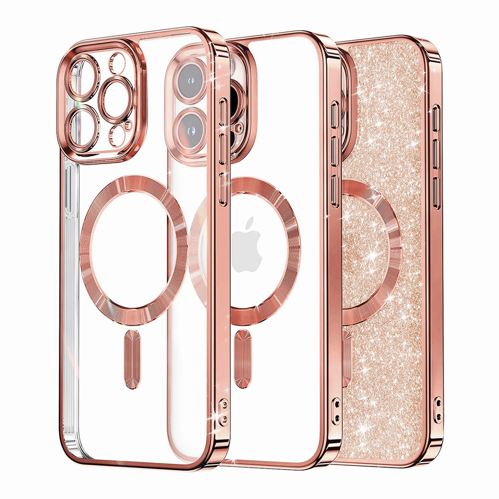 Techsuit - Luxury Glitter MagSafe - iPhone 12 Pro - Rose Gold