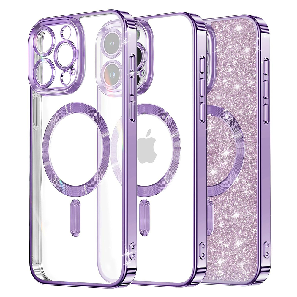 Techsuit - Luxury Glitter MagSafe - iPhone 12 Pro - Light Purple