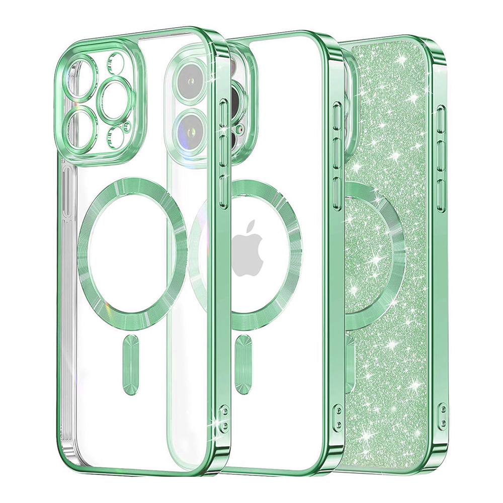 Techsuit - Luxury Glitter MagSafe - iPhone 12 Pro - Light Green