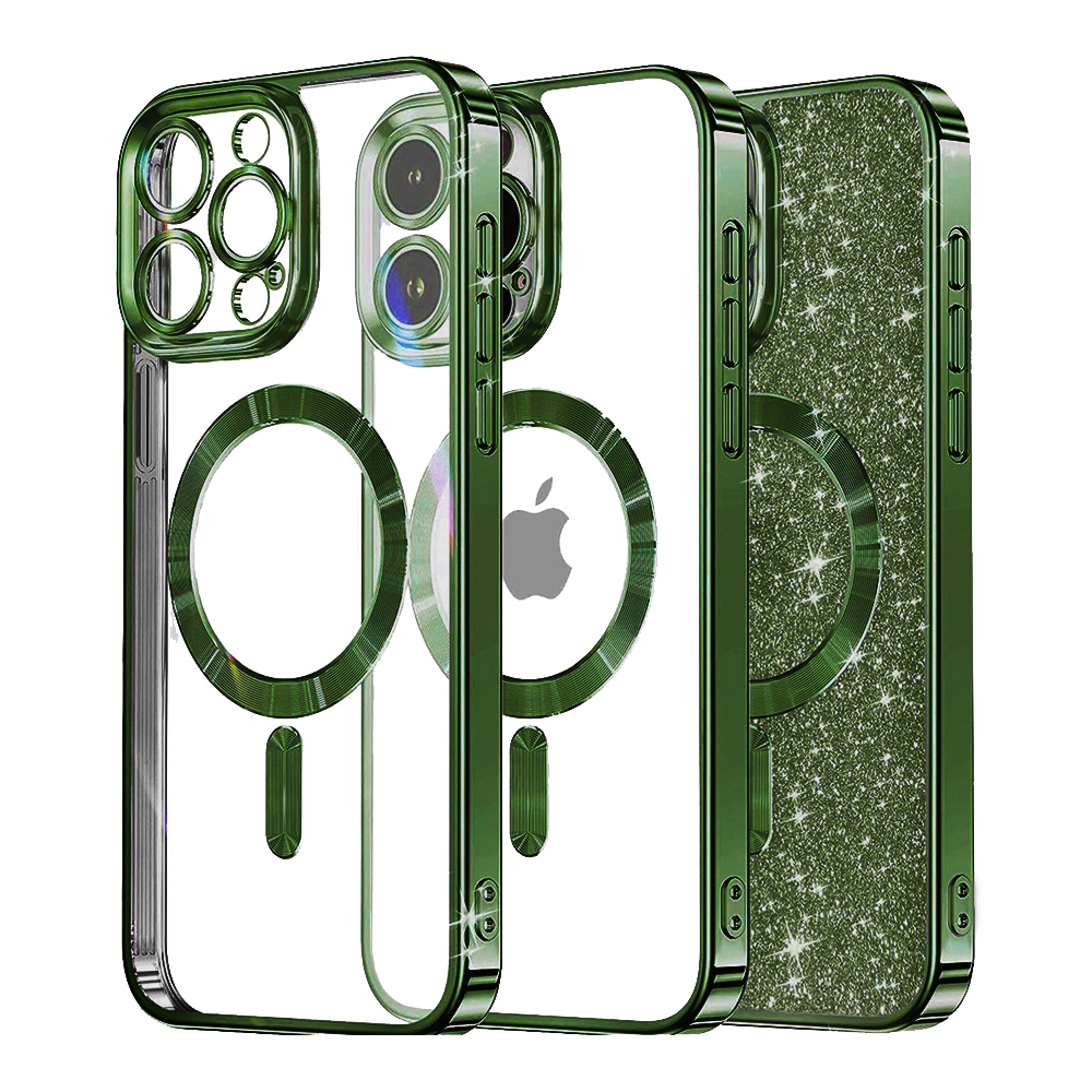 Techsuit - Luxury Glitter MagSafe - iPhone 12 Pro - Deep Green