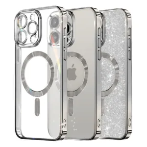 Techsuit - Luxury Glitter MagSafe - iPhone 13 Pro Max - Silver