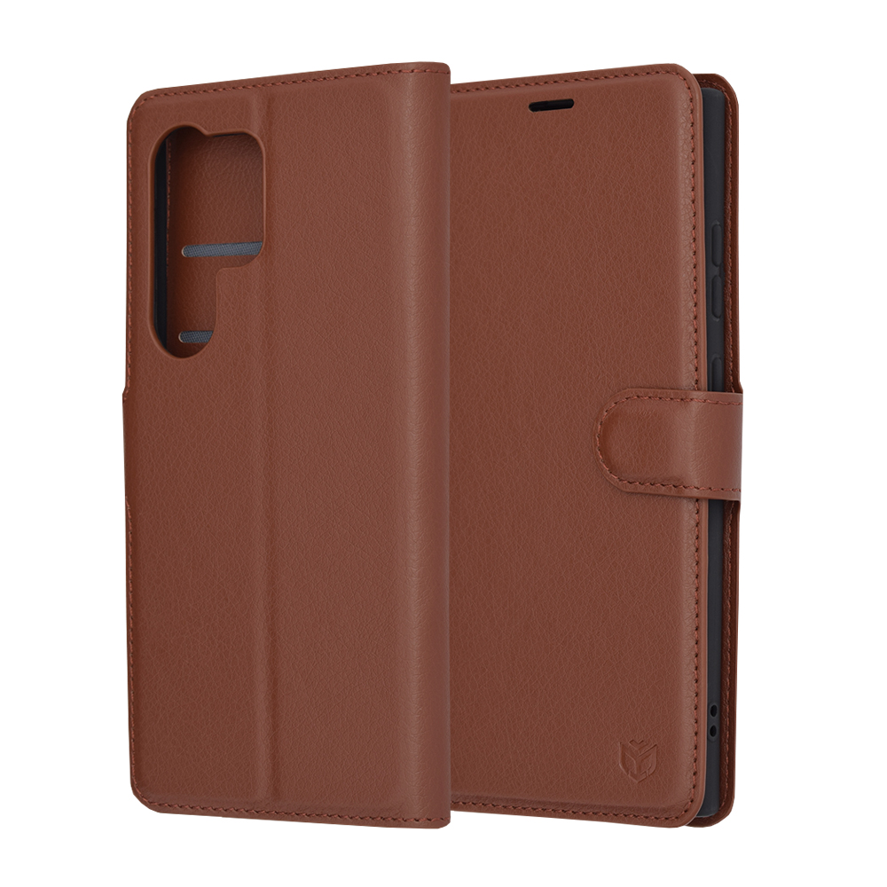 Techsuit - Leather Folio - Samsung Galaxy S24 Ultra - Brown