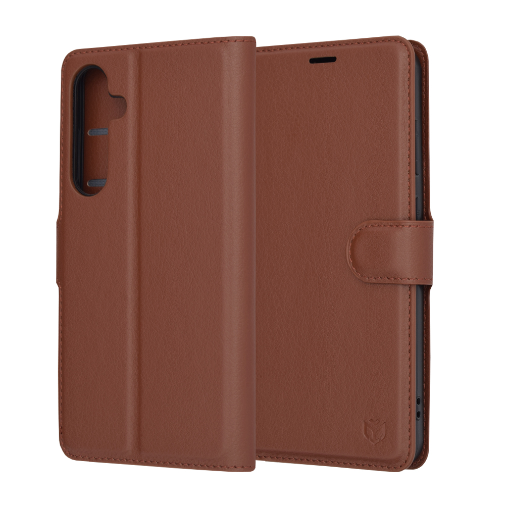 Techsuit - Leather Folio - Samsung Galaxy S24 Plus - Brown