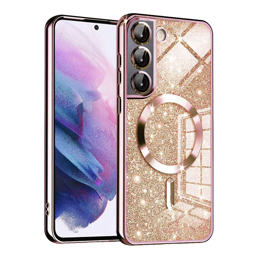 Techsuit - Luxury Glitter MagSafe - Samsung Galaxy S21 FE 5G - Rose Gold