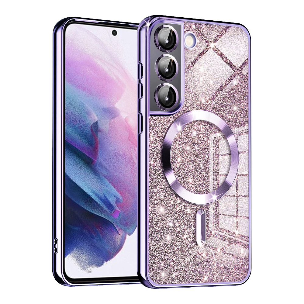 Techsuit - Luxury Glitter MagSafe - Samsung Galaxy S21 FE 5G - Light Purple