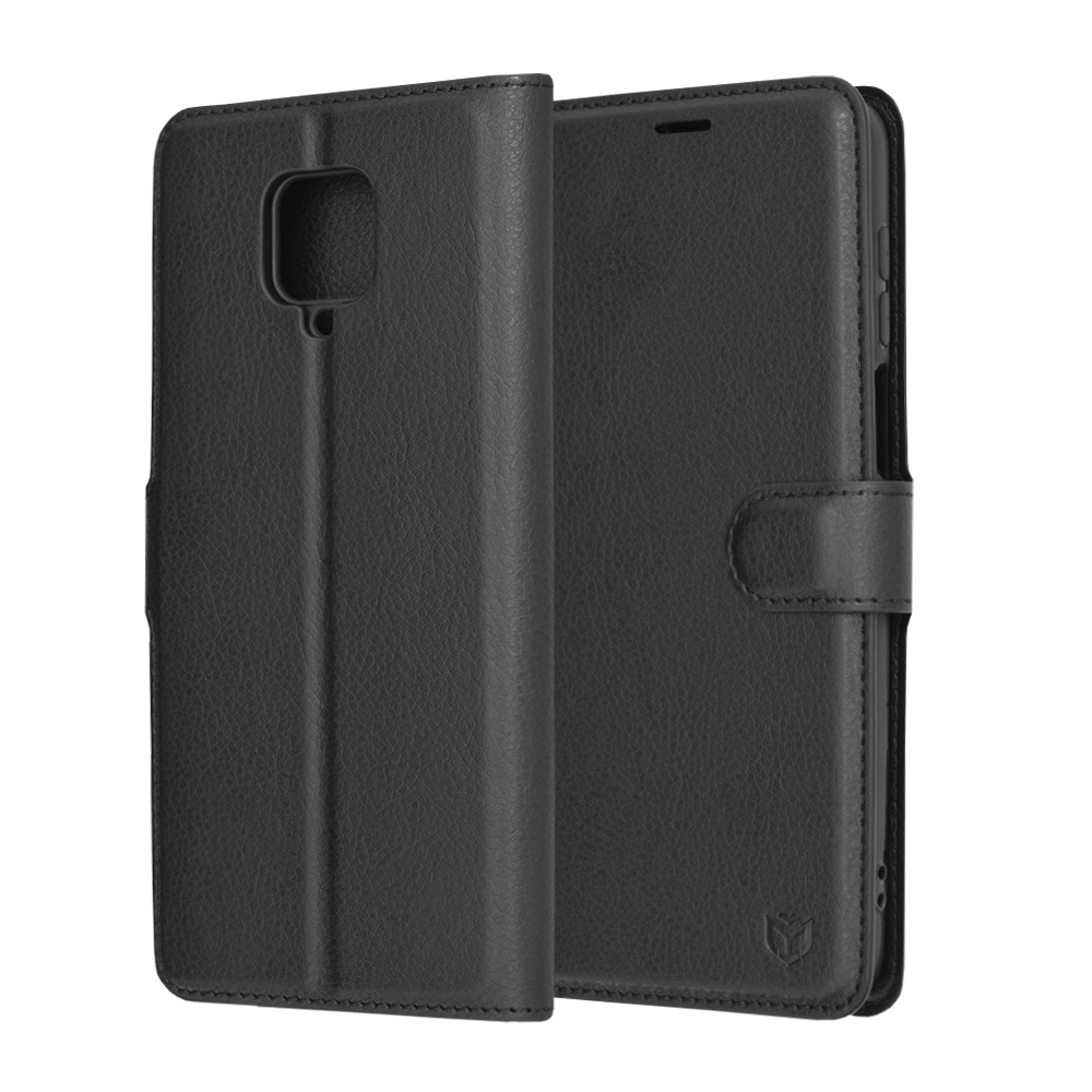 Techsuit - Leather Folio - Xiaomi Redmi Note 9S / Note 9 Pro / Note 9 Pro Max - Black