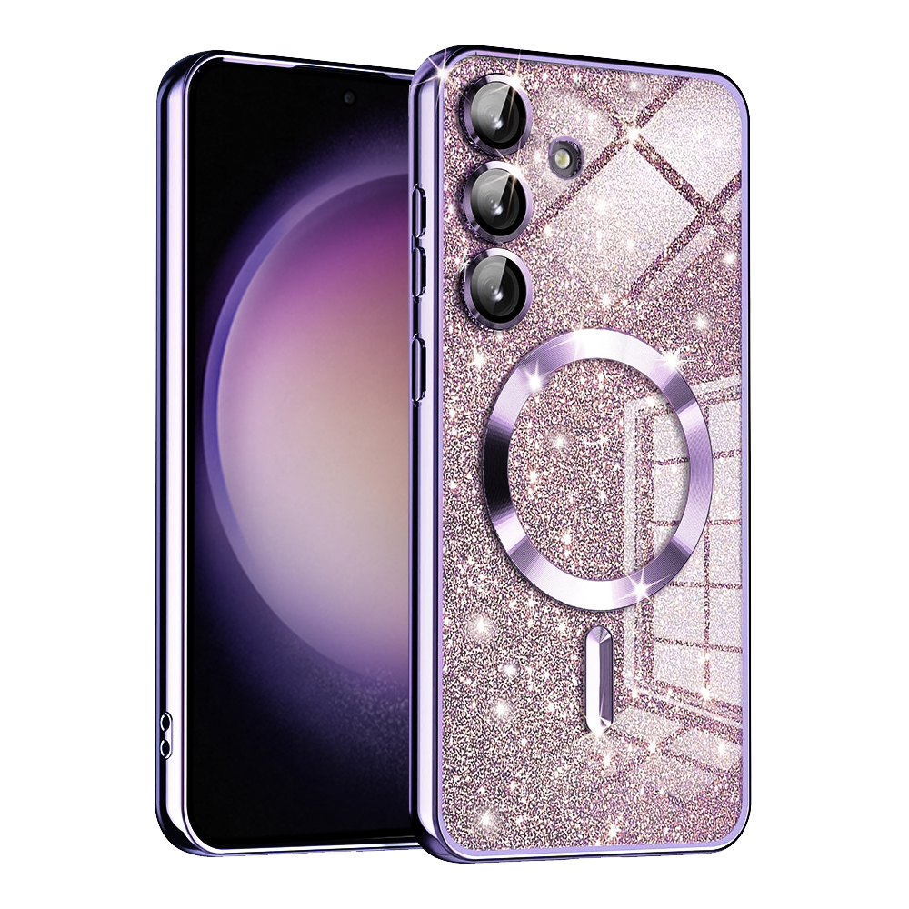 Techsuit - Luxury Glitter MagSafe - Samsung Galaxy S23 FE - Light Purple