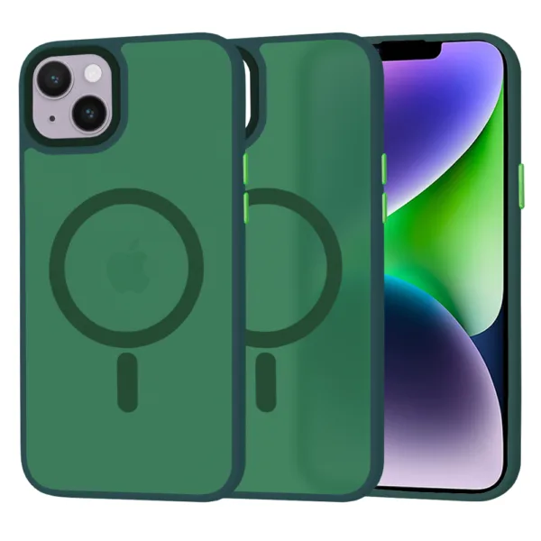 Techsuit - HaloFrost MagSafe Series - iPhone 14 Plus - Midnight Green