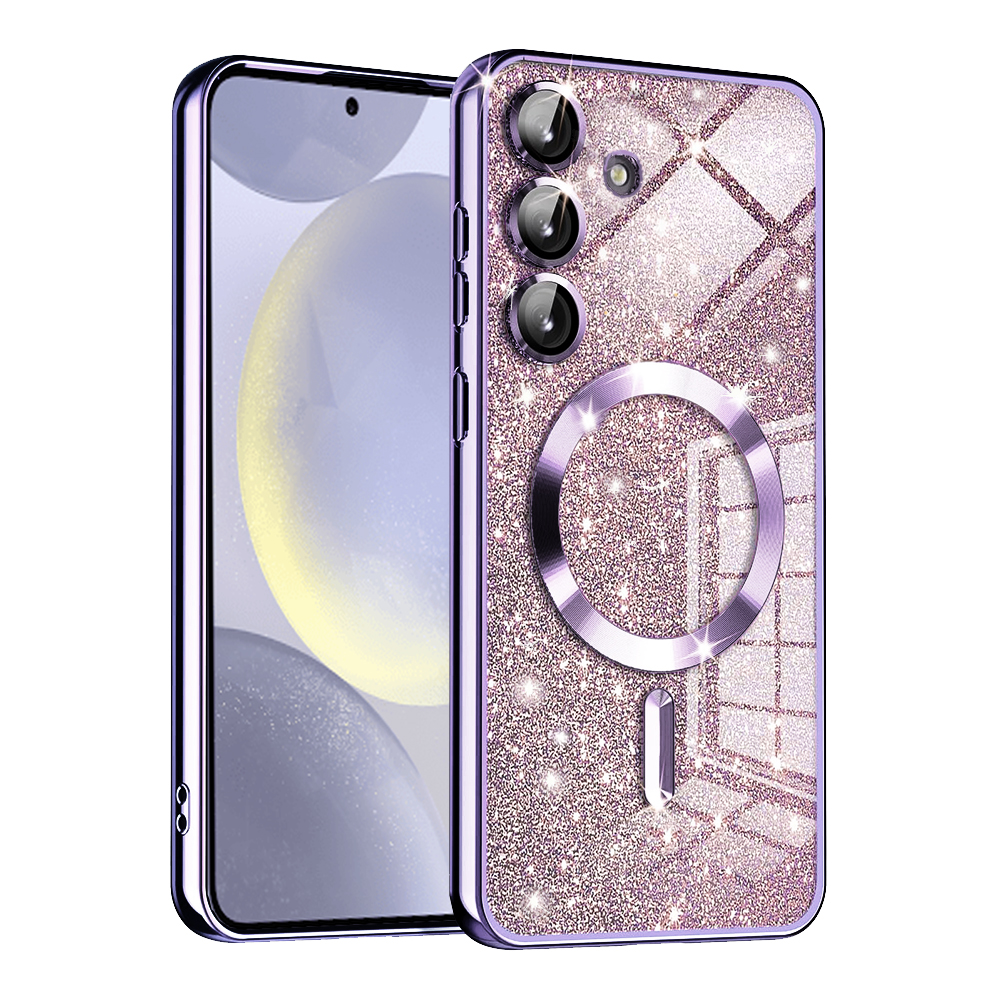 Techsuit - Luxury Glitter MagSafe - Samsung Galaxy S24 - Light Purple