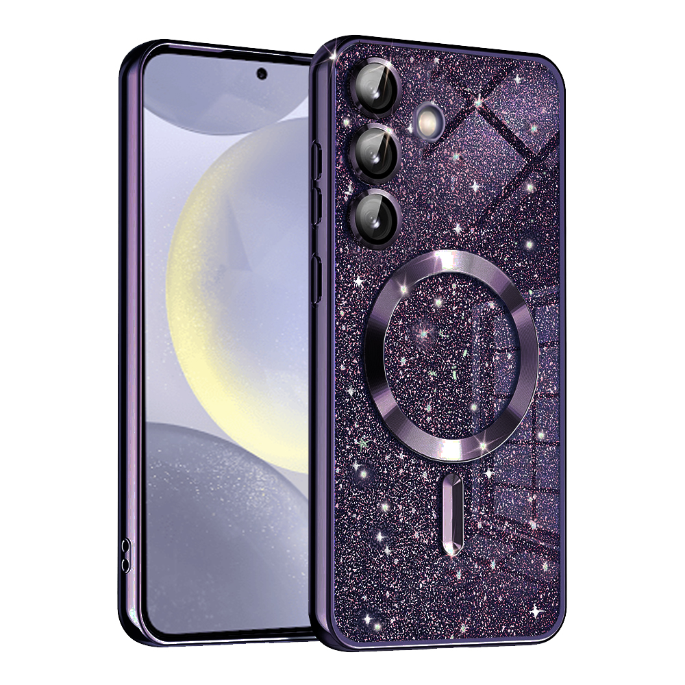 Techsuit - Luxury Glitter MagSafe - Samsung Galaxy S24 - Deep Purple