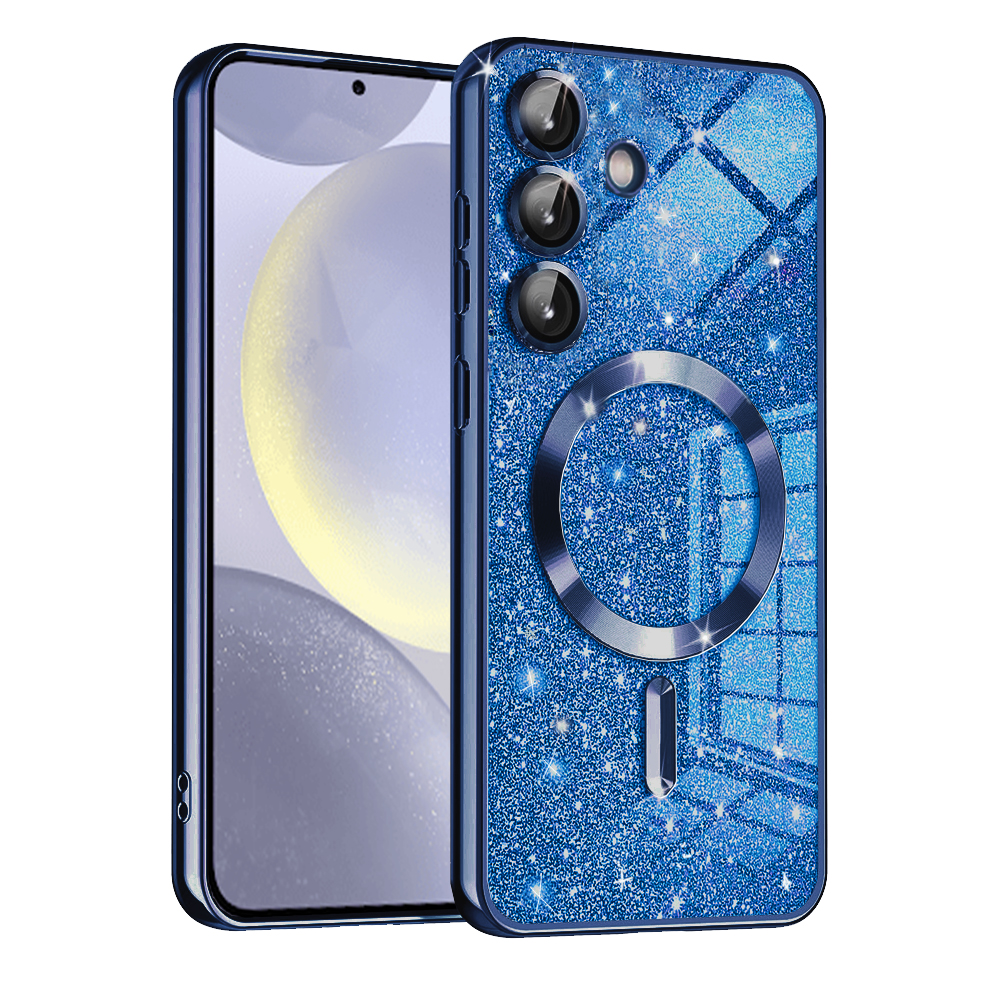 Techsuit - Luxury Glitter MagSafe - Samsung Galaxy S24 - Deep Blue