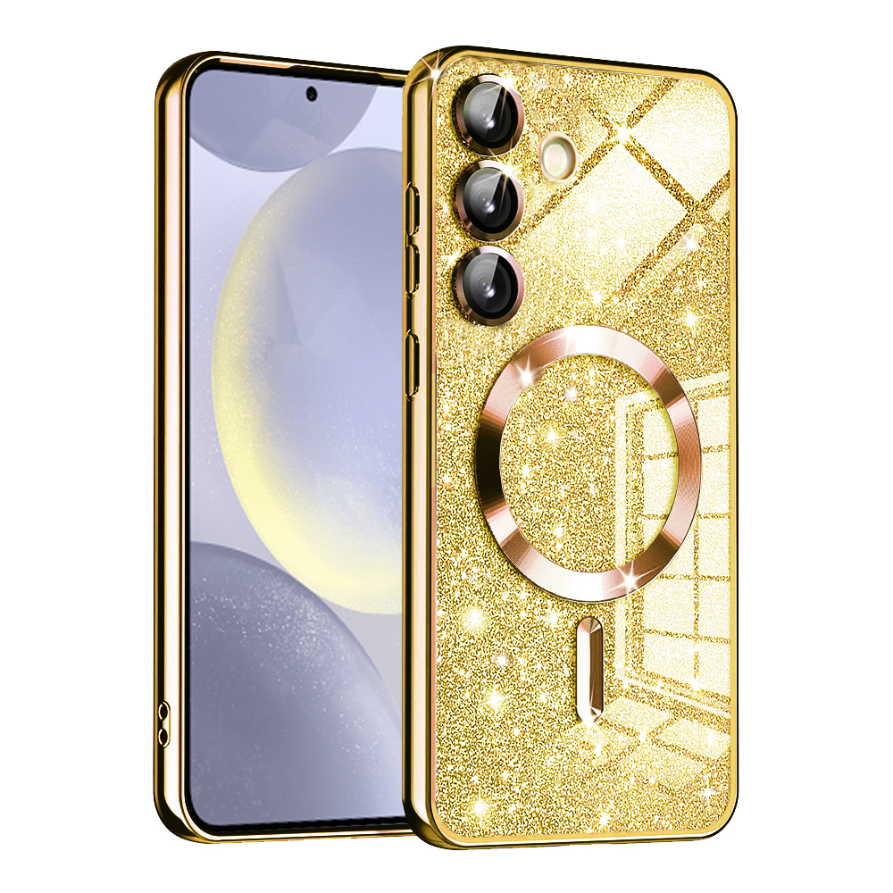 Techsuit - Luxury Glitter MagSafe - Samsung Galaxy S24 Plus - Gold