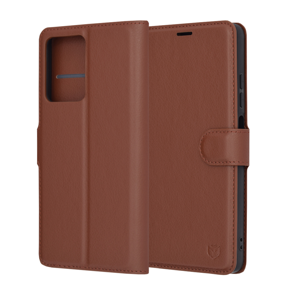 Techsuit - Leather Folio - Xiaomi Redmi Note 12 Pro 5G - Brown