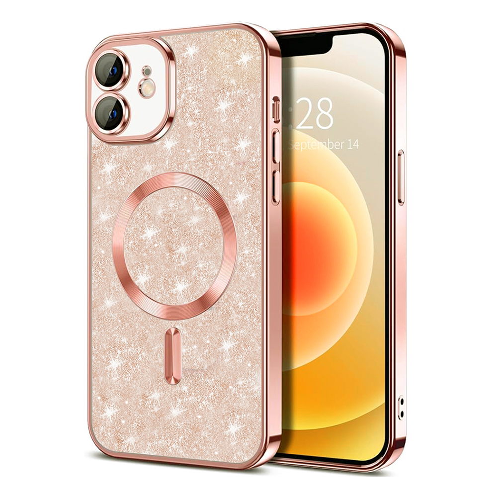 Techsuit - Luxury Glitter MagSafe - iPhone 12 - Rose Gold