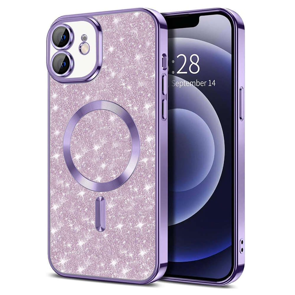 Techsuit - Luxury Glitter MagSafe - iPhone 12 - Light Purple