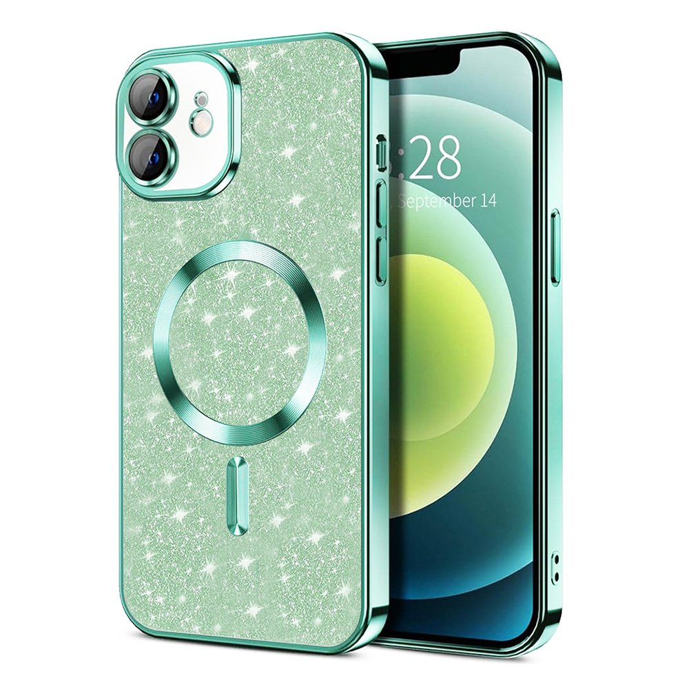 Techsuit - Luxury Glitter MagSafe - iPhone 12 - Light Green