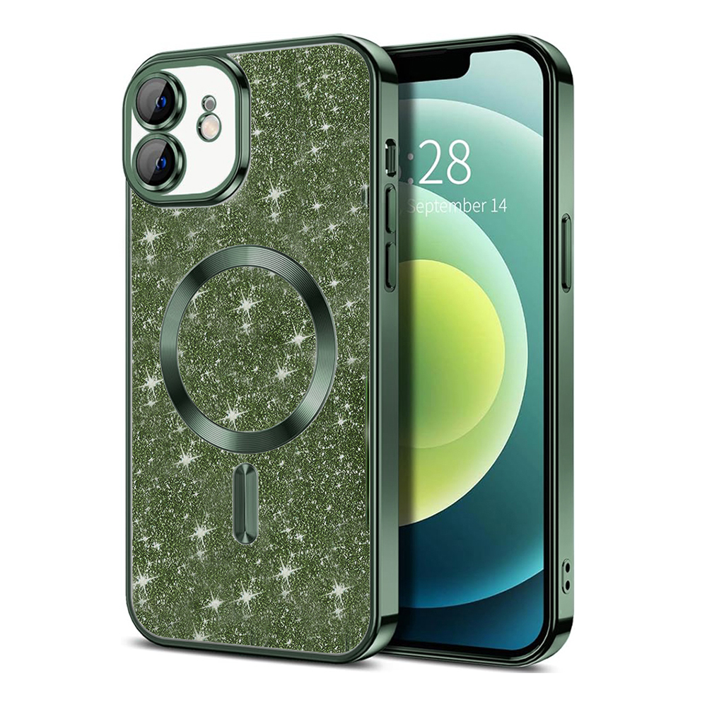 Techsuit - Luxury Glitter MagSafe - iPhone 12 - Deep Green