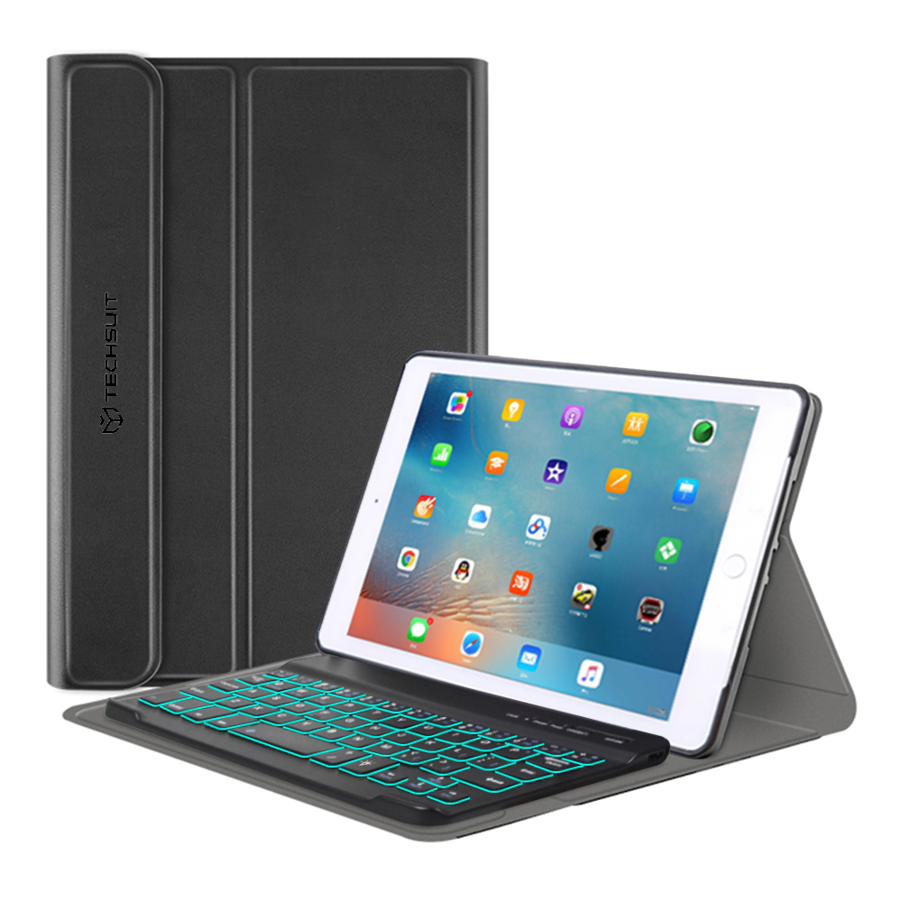 Techsuit - CozyTab Case (with RGB Wireless Magnetic Keyboard) - iPad Mini 4 / Mini 5 - Black