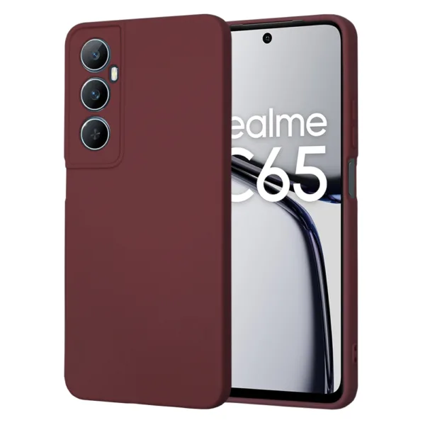 Techsuit - SoftFlex - Realme C65 - Plum Red