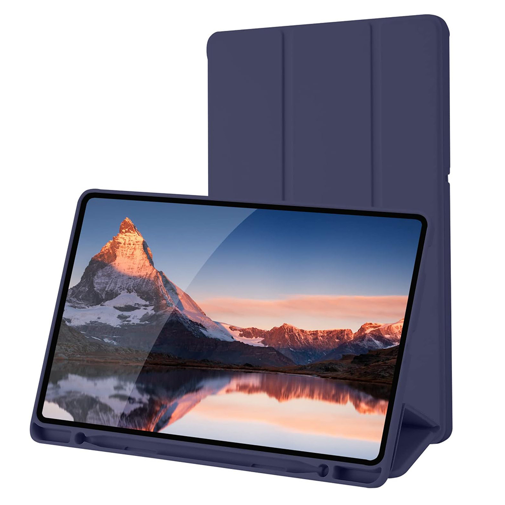 Techsuit - Flex Trifold (with Pencil Holder) - Samsung Galaxy Tab S6 Lite (2020/2022/2024) - Dark Blue