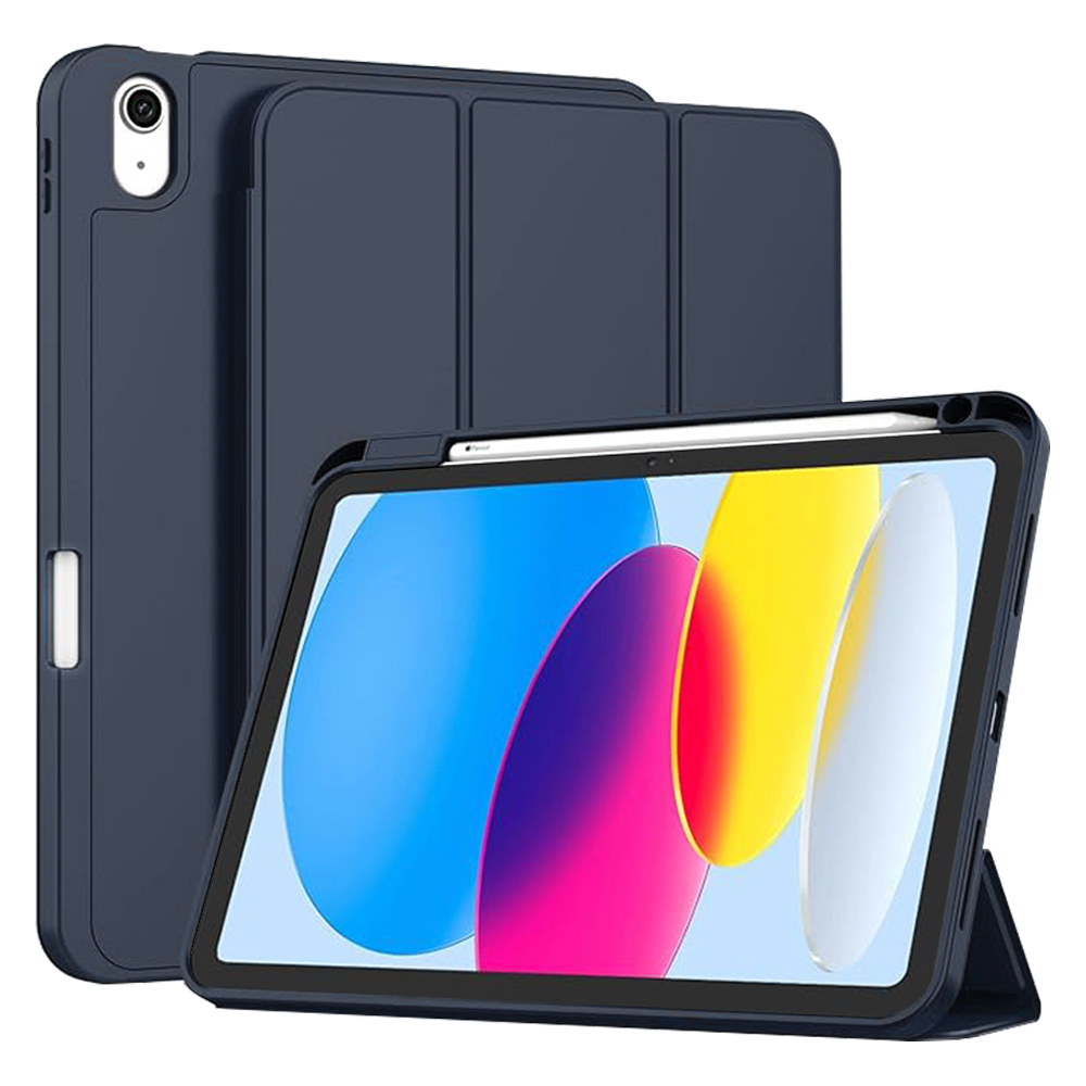 Techsuit - Flex Trifold (with Pencil Holder) - iPad 10 (2022) 10.9 - Dark Blue