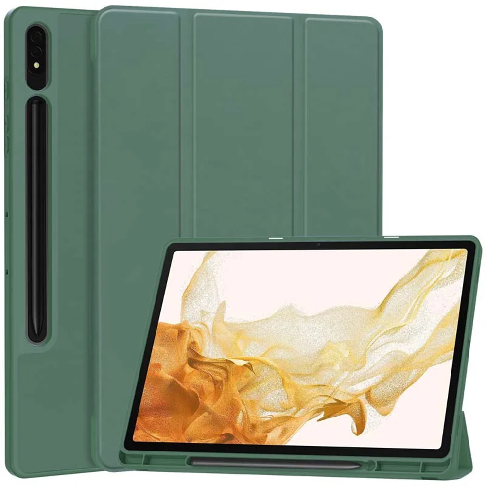 Techsuit - Flex Trifold (with Pencil Holder) - Samsung Galaxy Tab S7 Plus / S8 Plus - Green